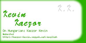 kevin kaczor business card